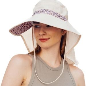 NWT Sun Hats Foldable Wide Brim Boonie Hat Adjustable UV Protection Fishing